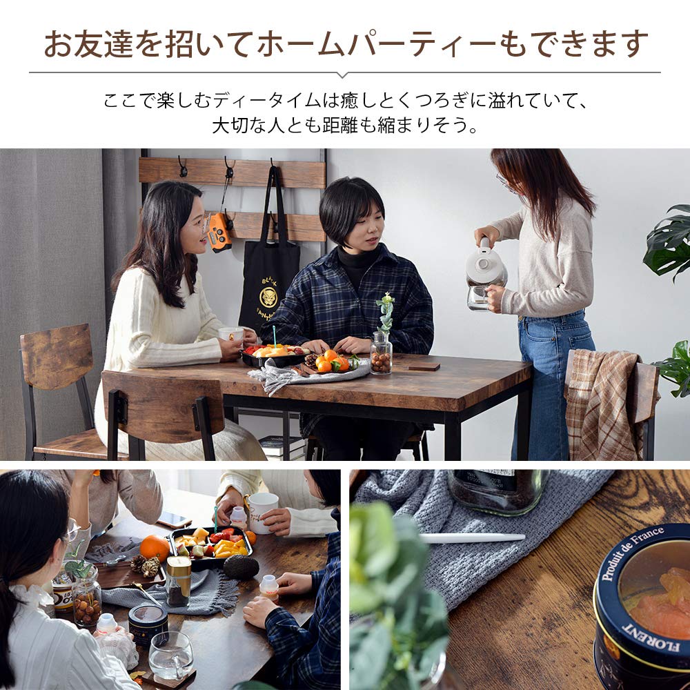 OSJ ダイニングセット ナチュラル 幅110 4人掛け 四角 4脚 5点セット Amazon｜オーエスジェイ(OSJ) ダイニングセット ナチュラル 幅110 4人